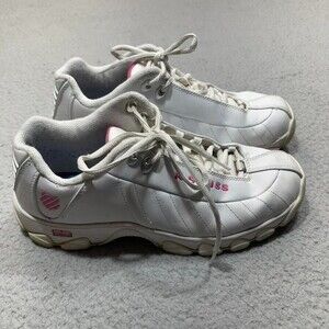 K‎ Swiss Shoes Womens Size 9 White Pink Athletic Sneakers Running Comfort Casual